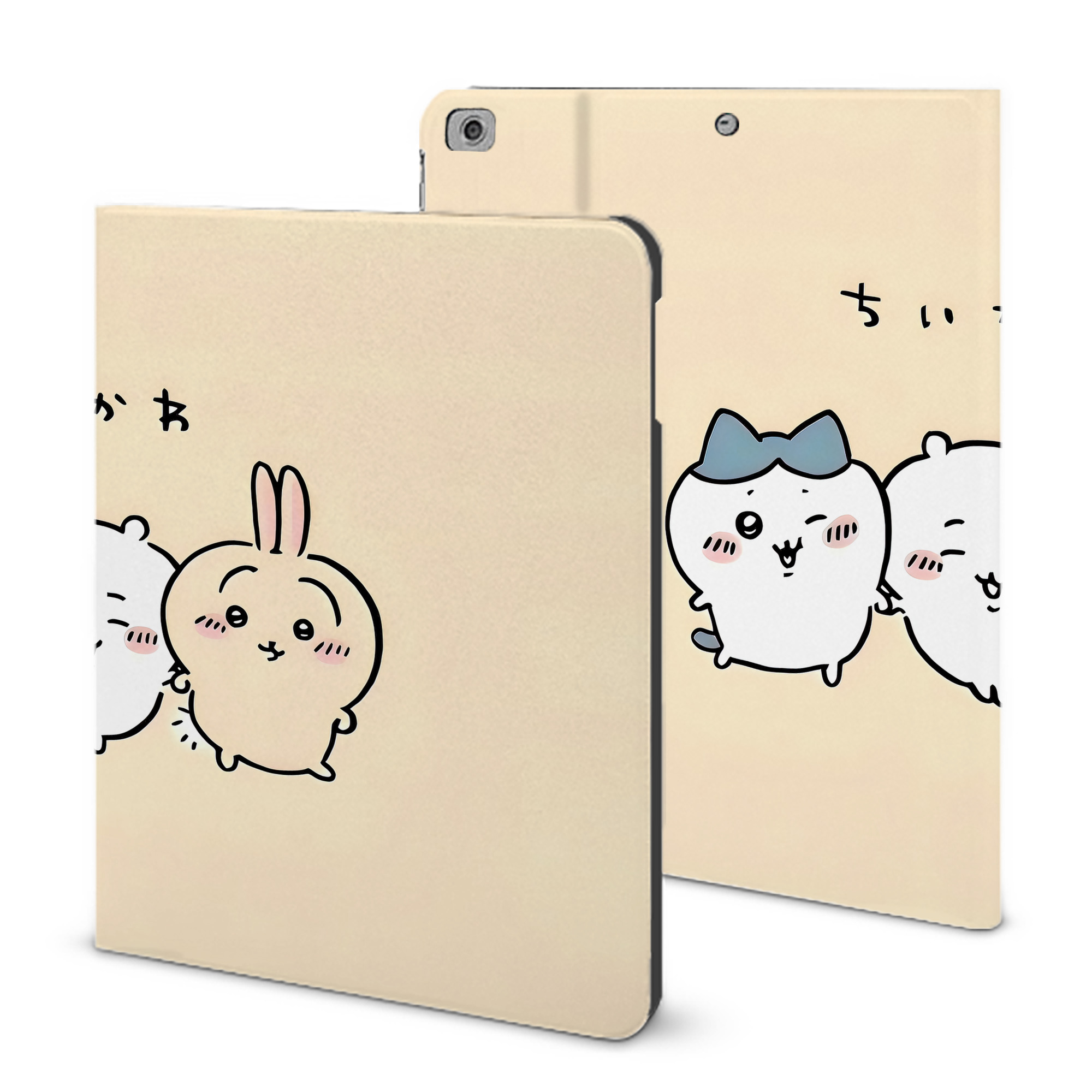 （画像用） ちいかわ Chii-kawa IPad ケース ブック型 PUレザー TPU 耐衝撃 軽量 薄型 ペン収納なし 全面保護 IPad 各モデル対応